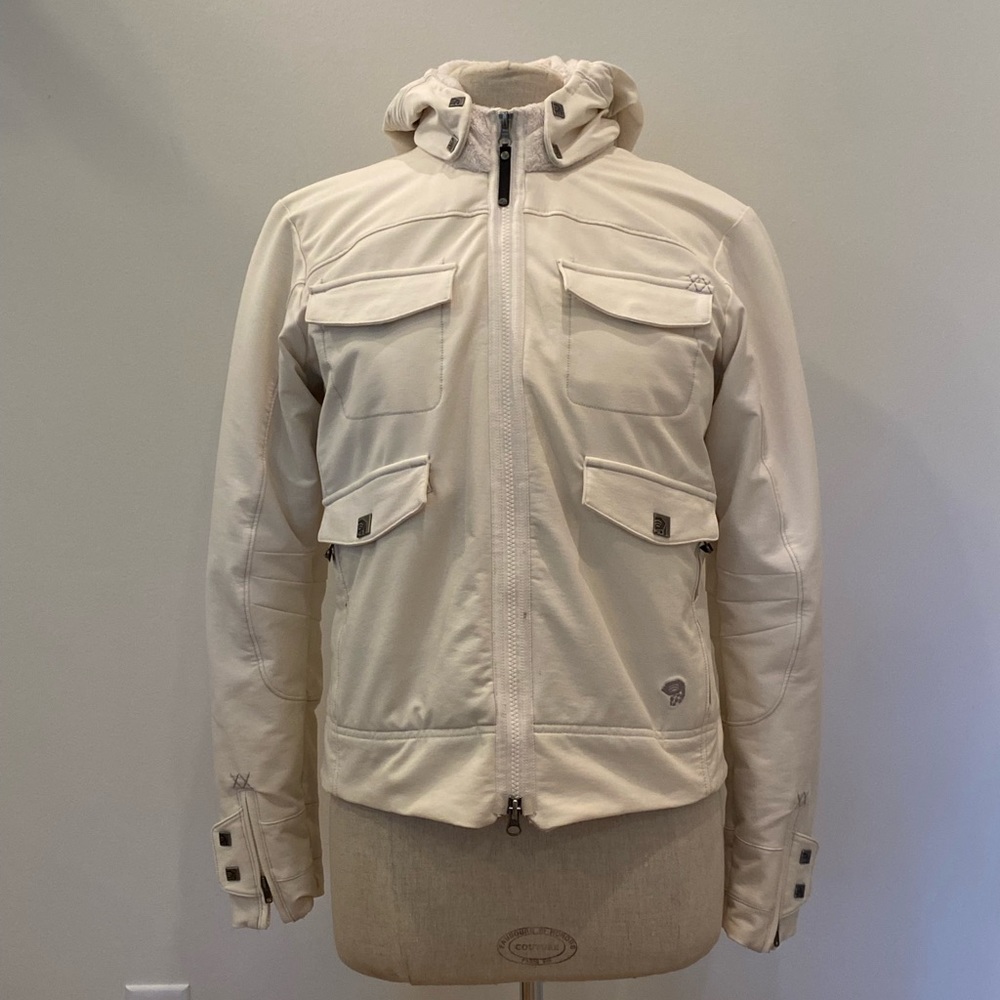 Mountain Hardwear Womens Off White Hooded Jacket / Size M